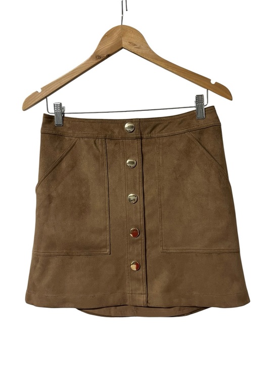 House of Harlow 1960 Dresses & Skirts - House of Harlow 1960 Faux Suede Brown button down Mini Skirt S